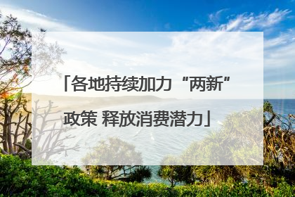 各地持续加力“两新”政策 释放消费潜力