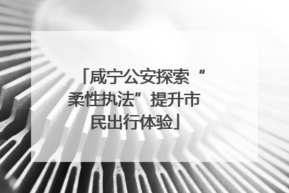 咸宁公安探索“柔性执法”提升市民出行体验