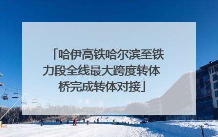 哈伊高铁哈尔滨至铁力段全线最大跨度转体桥完成转体对接