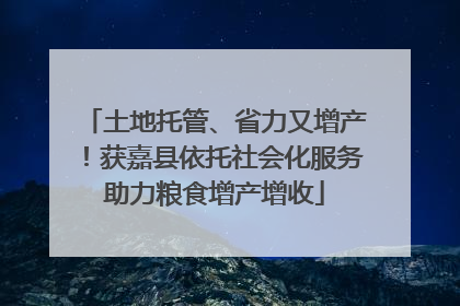 土地托管、省力又增产！获嘉县依托社会化服务助力粮食增产增收