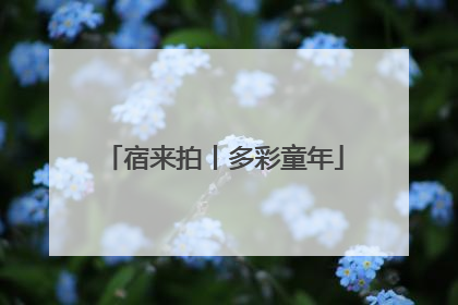 宿来拍丨多彩童年