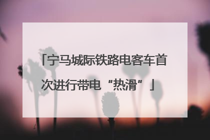 宁马城际铁路电客车首次进行带电“热滑”