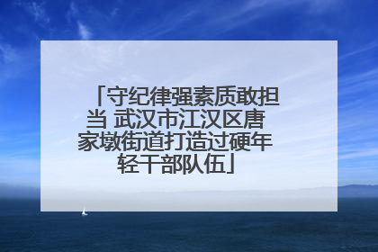 守纪律强素质敢担当 武汉市江汉区唐家墩街道打造过硬年轻干部队伍