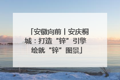 安徽向前丨安庆桐城：打造“锌”引擎 绘就“锌”图景