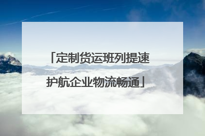 定制货运班列提速 护航企业物流畅通