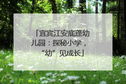 宜宾江安底蓬幼儿园：探秘小学，“幼”见成长