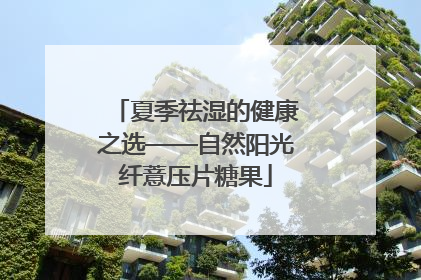 夏季祛湿的健康之选——自然阳光纤薏压片糖果