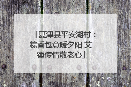 夏津县平安湖村：粽香包意暖夕阳 艾锤传情敬老心