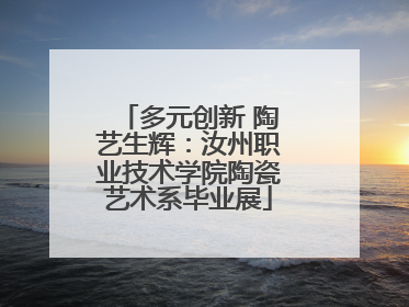 多元创新 陶艺生辉：汝州职业技术学院陶瓷艺术系毕业展