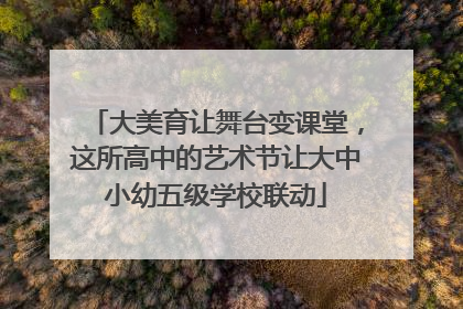 大美育让舞台变课堂，这所高中的艺术节让大中小幼五级学校联动