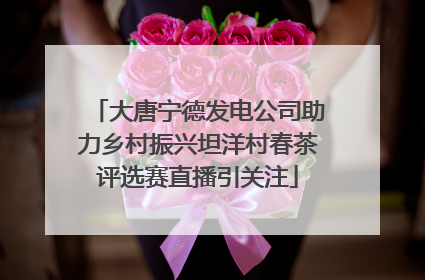 大唐宁德发电公司助力乡村振兴坦洋村春茶评选赛直播引关注