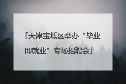 天津宝坻区举办“毕业即就业”专场招聘会