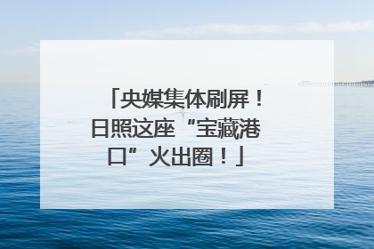 央媒集体刷屏！日照这座“宝藏港口”火出圈！