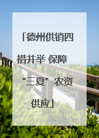 德州供销四措并举 保障“三夏”农资供应