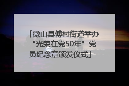 微山县傅村街道举办“光荣在党50年”党员纪念章颁发仪式