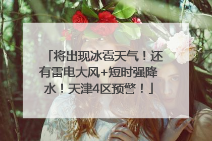将出现冰雹天气！还有雷电大风+短时强降水！天津4区预警！