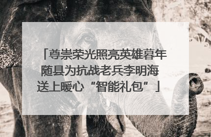 尊崇荣光照亮英雄暮年 随县为抗战老兵李明海送上暖心“智能礼包”