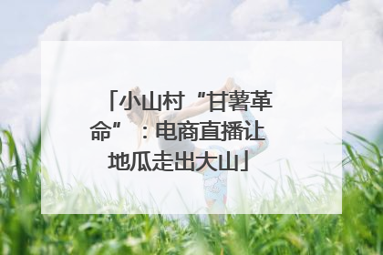 小山村“甘薯革命”：电商直播让地瓜走出大山