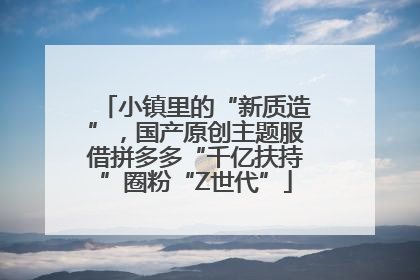 小镇里的“新质造”，国产原创主题服借拼多多“千亿扶持”圈粉“Z世代”
