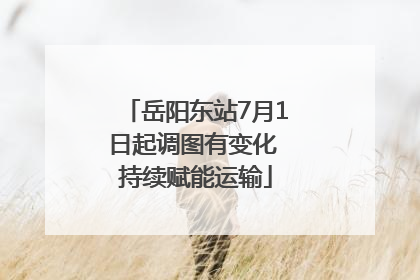 岳阳东站7月1日起调图有变化 持续赋能运输