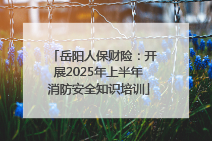 岳阳人保财险：开展2025年上半年消防安全知识培训