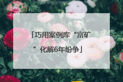 巧用案例库“富矿”化解6年纷争