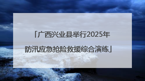 广西兴业县举行2025年防汛应急抢险救援综合演练