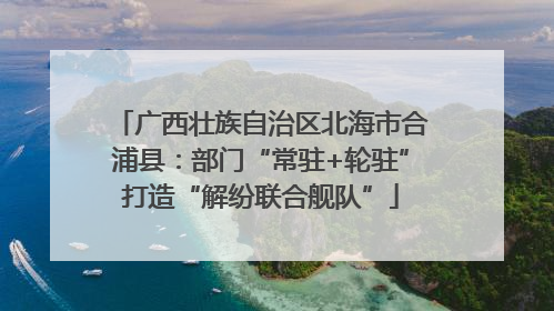 广西壮族自治区北海市合浦县：部门“常驻+轮驻”打造“解纷联合舰队”