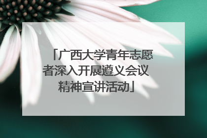 广西大学青年志愿者深入开展遵义会议精神宣讲活动