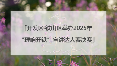 开发区·铁山区举办2025年“理响开铁”宣讲达人赛决赛
