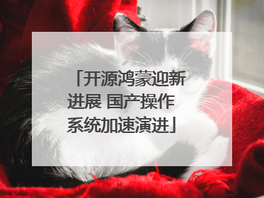 开源鸿蒙迎新进展 国产操作系统加速演进