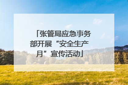 张管局应急事务部开展“安全生产月”宣传活动