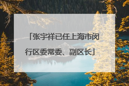 张宇祥已任上海市闵行区委常委、副区长