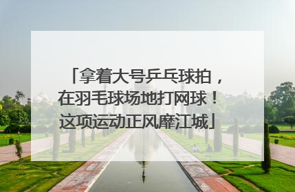 拿着大号乒乓球拍，在羽毛球场地打网球！这项运动正风靡江城