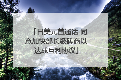日美元首通话 同意加快部长级磋商以达成互利协议