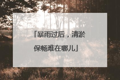 暴雨过后，清淤保畅难在哪儿