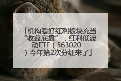 机构看好红利板块充当“收益底盘”，红利低波动ETF（563020）今年第2次分红来了