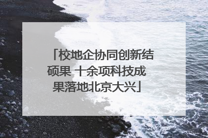 校地企协同创新结硕果 十余项科技成果落地北京大兴