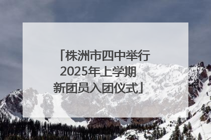 株洲市四中举行2025年上学期新团员入团仪式