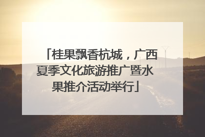 桂果飘香杭城，广西夏季文化旅游推广暨水果推介活动举行