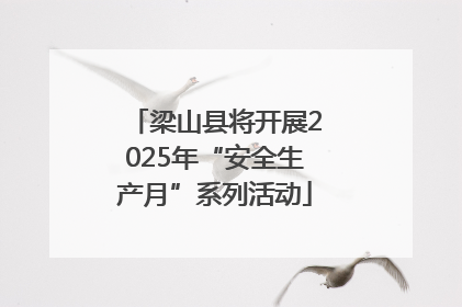 梁山县将开展2025年“安全生产月”系列活动