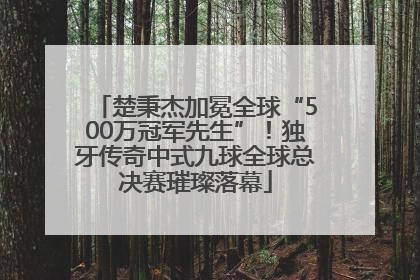 楚秉杰加冕全球“500万冠军先生”！独牙传奇中式九球全球总决赛璀璨落幕