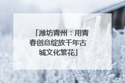 潍坊青州：用青春创意绽放千年古城文化繁花
