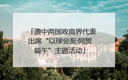 澳中两国政商界代表出席“以球会友·同贺端午”主题活动