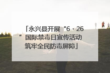 永兴县开展“6・26”国际禁毒日宣传活动 筑牢全民防毒屏障