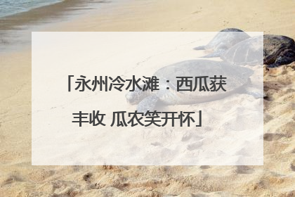 永州冷水滩：西瓜获丰收 瓜农笑开怀