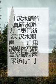 汉水硒谷·真硒水助力“秦巴新绿 汉水潮声——广电融媒体高质量发展陕西采访行”