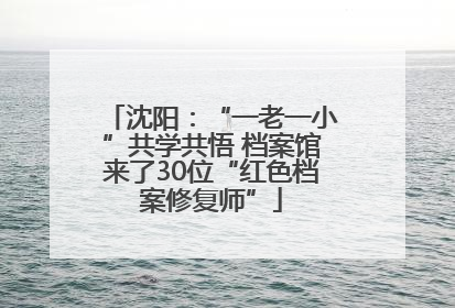沈阳：“一老一小”共学共悟 档案馆来了30位“红色档案修复师”