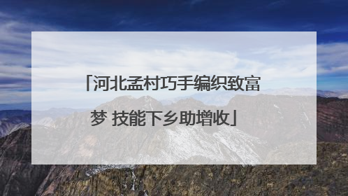 河北孟村巧手编织致富梦 技能下乡助增收