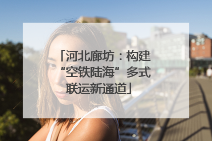 河北廊坊：构建“空铁陆海”多式联运新通道